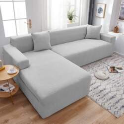 Sofa Cover L Shape, Jacquard Stretch