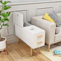 Sofa Side Table with 2 Drawers