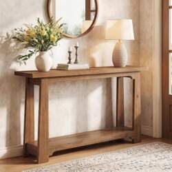 Solid Wood Console Table 140 cm