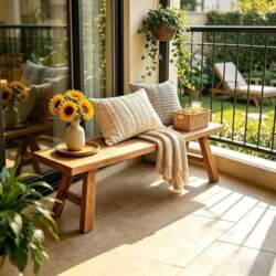 Solid Wood Rustic Bed Bench Made