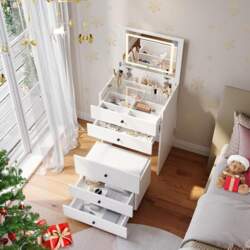 SONNI 3-in-1 Dressing Table with Folding
