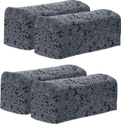 Sourcing map Stretch Armrest Covers Polyester