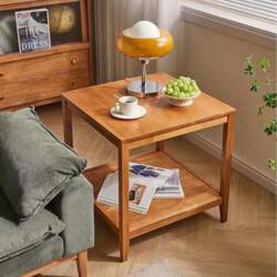 Square Coffee Table Solid Wood Couch