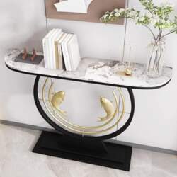 Stylish Black Console Table, Creative Accent