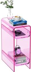 Transparent Acrylic Side Table, Narrow Side