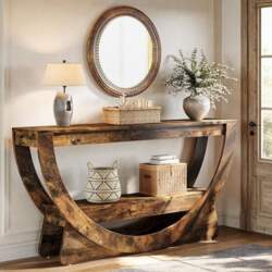 Tribesigns 160 cm Console Table, 2-Tier