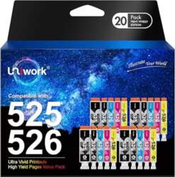 Uniwork PGI-525 CLI-526 printeru kasetnes, kas