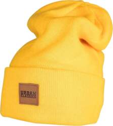 Urban Classics Leather Patch Long Beanie