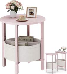 Vagusicc Small Round Side Table, Accent