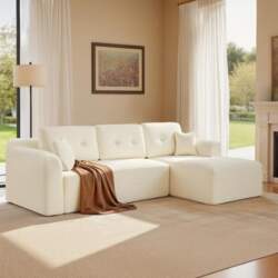VASAGLE Corner Sofa Modular Sofa 244cm