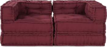 VidaXL Modular Sofa, 2 Pieces, Chestnut
