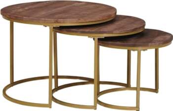 VidaXL Nesting Coffee Tables 3 Pieces