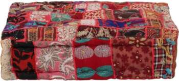 VidaXL Pouf Patchwork Square Cotton Handmade