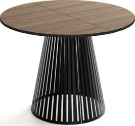 WFL GROUP Round Extendable Dining Table