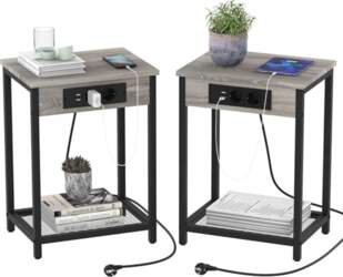 YBING Bedside Table Set of 2