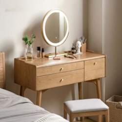 YESWOOD Dressing Table Set with Stool