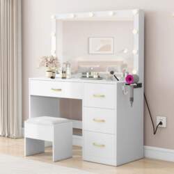 YITAHOME Dressing Table with Adjustable LED