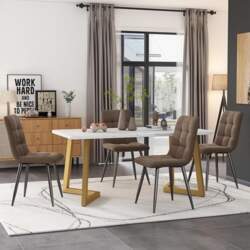 Zepneiy Dining Table with 4 Chairs
