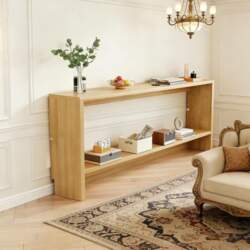 2-Tier Console Table Made of Solid