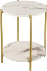 2 Tier Folding Metal Round Side
