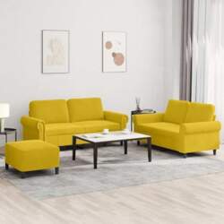 2-tlg. Sofagarnitur hellgrau Samt, Sofa mit