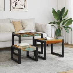 3-Piece Vintage Nesting Table Set Recycled