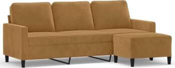 3-Sitzer Samt Sofa 180 cm mit