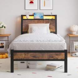 3ft Single Bed Frame with Charging