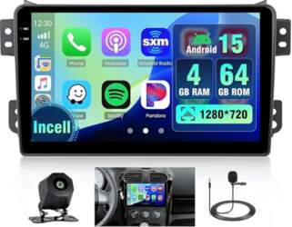 4+64G Android auto radio ar ekrānu