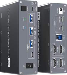 4K USB Type-C dokstacijas KVM komutators