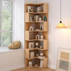 7 Levels Corner Cabinet, Corner Bookcase