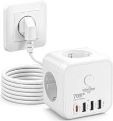"Socket Cube" ar USB-C, GaN