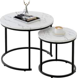Aboxoo Round Coffee Table Side Table