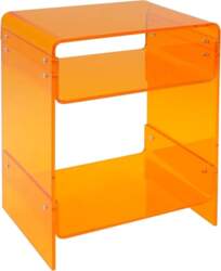Acrylic Side Table, 2-Tier Transparent Bedside