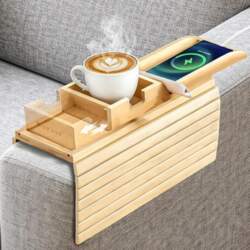 Bamboo Sofa Armrest Tray - Couch