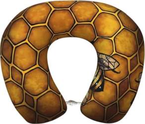 Bee Honeybee Memory Foam ceļojuma spilvens