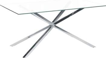 Beliani Maramo Dining Table Glass Transparent