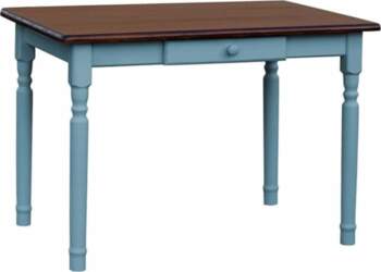 Blue Dining Table with Drawer Kitchen