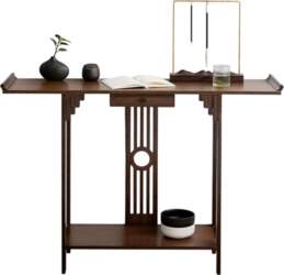 Brown Narrow Long Hallway Table Entryway