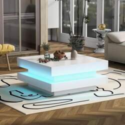 BTM Square Coffee Table in White
