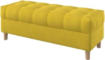 Buttoned Upholstered Bench Stool Seat Rest