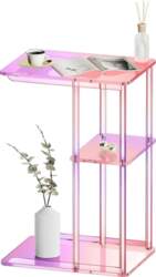 C Shape Acrylic Side Table Iridescent