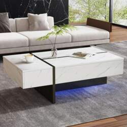 Coffee Table with LED Lighting, Coffee