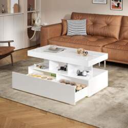 Coffee Table with LED Lighting, Rectangular