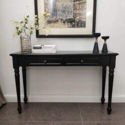 Console Table, Narrow Black, Hallway Shelf