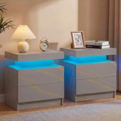 Cubehom LED Bedside Table with LED