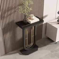 Curved Sintered Stone Console Table with