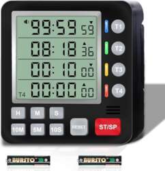 Digitaler Küchentimer mit 4 unabhängigen Timern