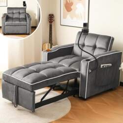 DRIXNO 3-in-1 Extendable Single Sofa Bed