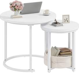 DWVO Round Coffee Tables, Nesting Table